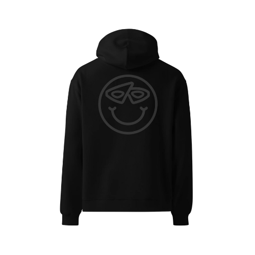 All Black Smiley Hoodie
