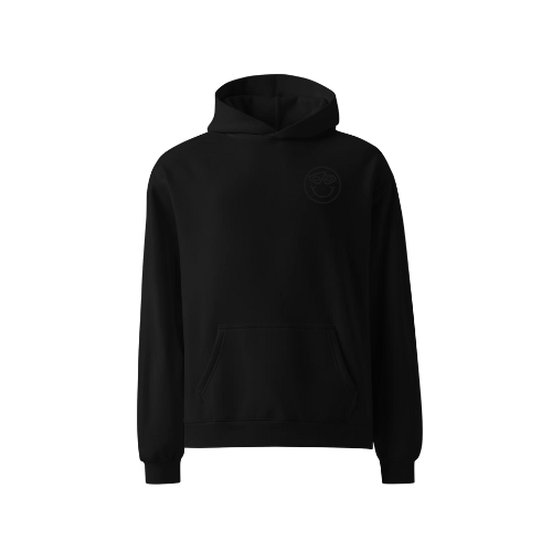 All Black Smiley Hoodie